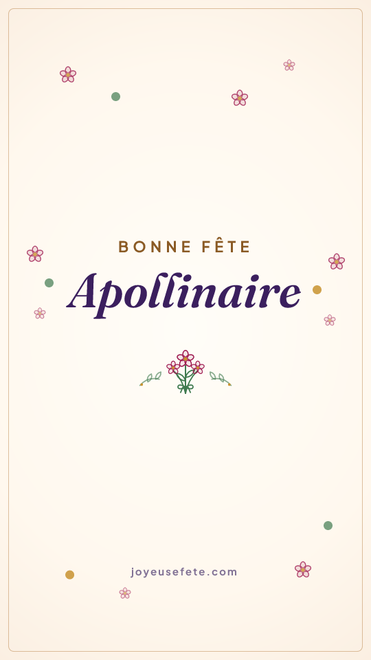 Image « Bonne fête Apollinaire » au format story