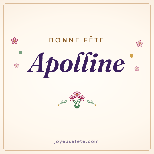 Image carrée « Bonne fête Apolline » pour WhatsApp