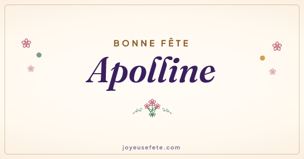 Image « Bonne fête Apolline » au format large