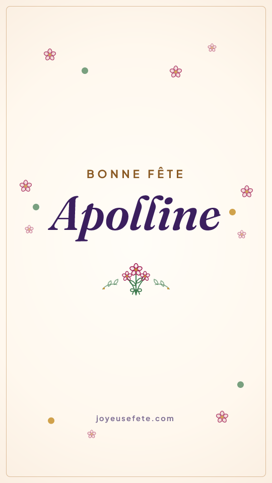 Image « Bonne fête Apolline » au format story