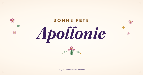 Image « Bonne fête Apollonie » au format large