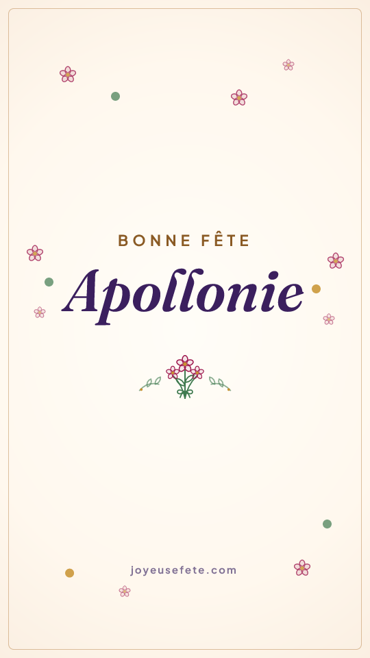 Image « Bonne fête Apollonie » au format story