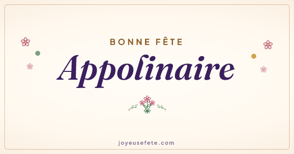 Image « Bonne fête Appolinaire » au format large