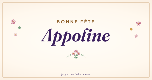 Image « Bonne fête Appoline » au format large