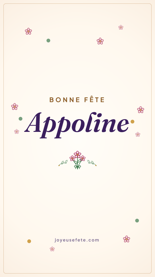 Image « Bonne fête Appoline » au format story
