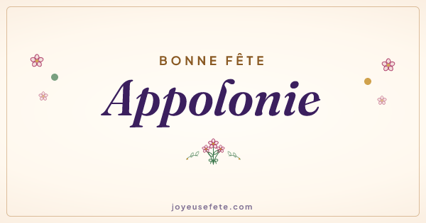 Image « Bonne fête Appolonie » au format large