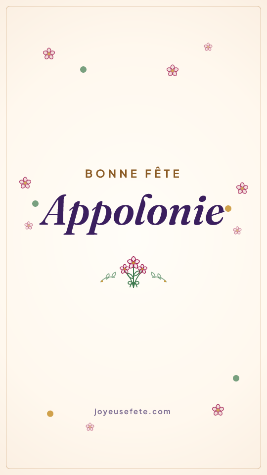 Image « Bonne fête Appolonie » au format story
