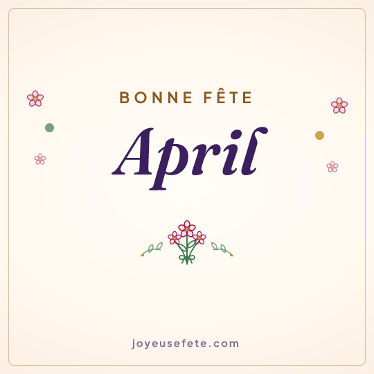 Image carrée « Bonne fête April » pour WhatsApp