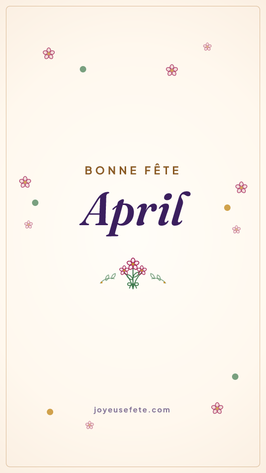 Image « Bonne fête April » au format story