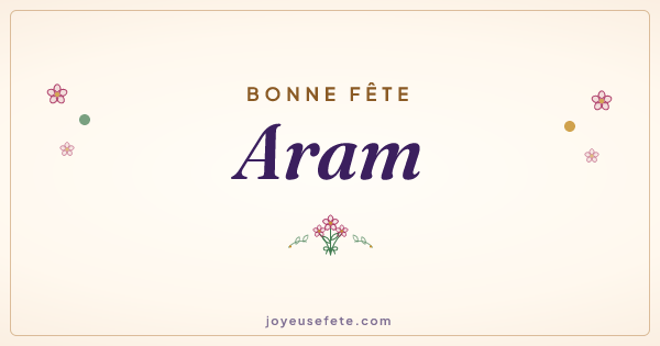 Image « Bonne fête Aram » au format large