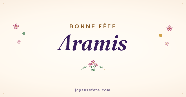 Image « Bonne fête Aramis » au format large