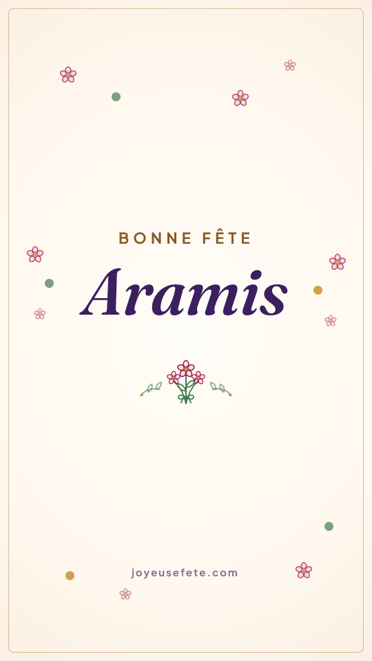 Image « Bonne fête Aramis » au format story