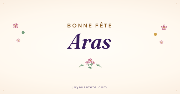 Image « Bonne fête Aras » au format large