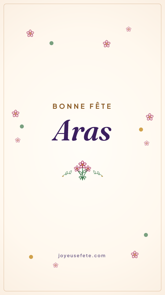 Image « Bonne fête Aras » au format story