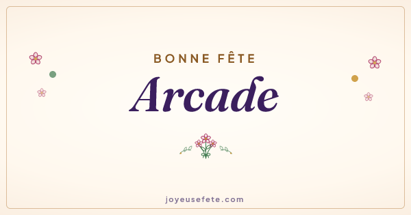 Image « Bonne fête Arcade » au format large