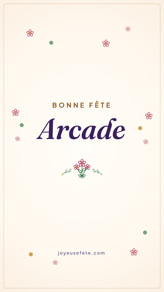 Image « Bonne fête Arcade » au format story