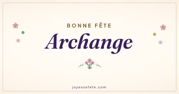 Image « Bonne fête Archange » au format large