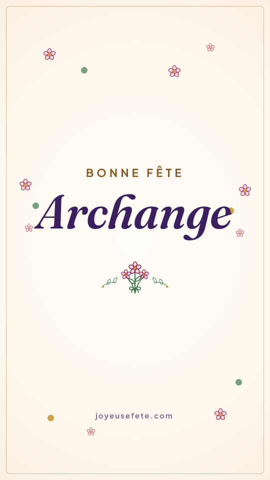Image « Bonne fête Archange » au format story