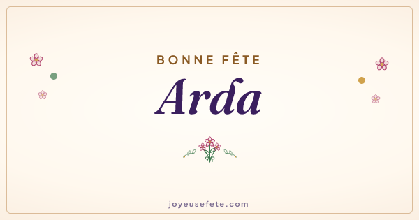 Image « Bonne fête Arda » au format large