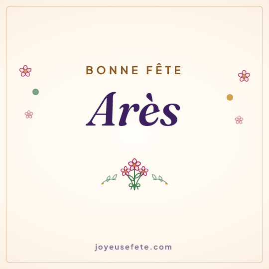 Image carrée « Bonne fête Arès » pour WhatsApp