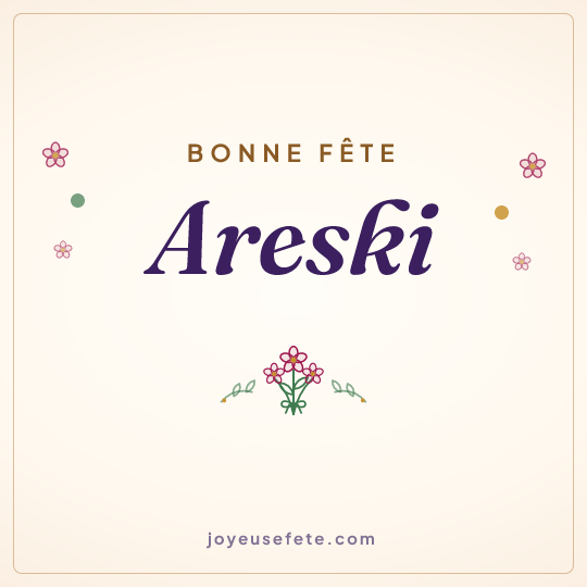 Image carrée « Bonne fête Areski » pour WhatsApp