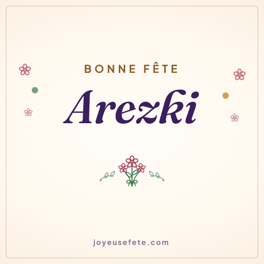 Image carrée « Bonne fête Arezki » pour WhatsApp