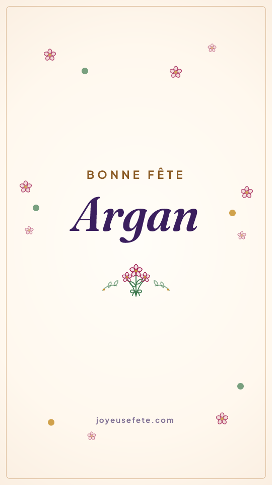 Image « Bonne fête Argan » au format story