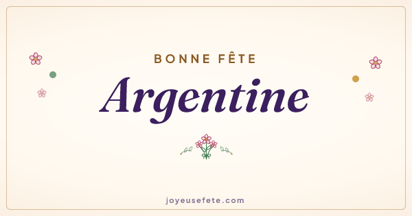 Image « Bonne fête Argentine » au format large