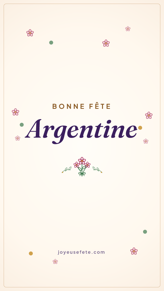 Image « Bonne fête Argentine » au format story