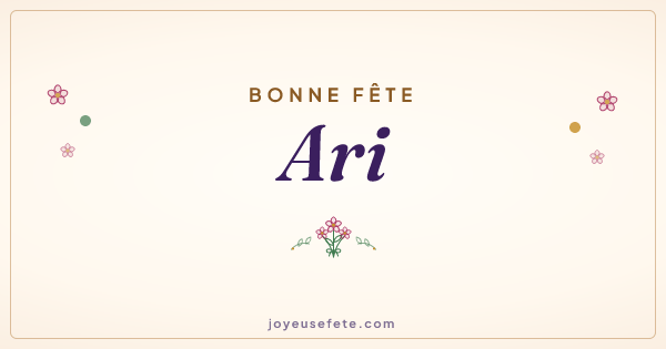Image « Bonne fête Ari » au format large