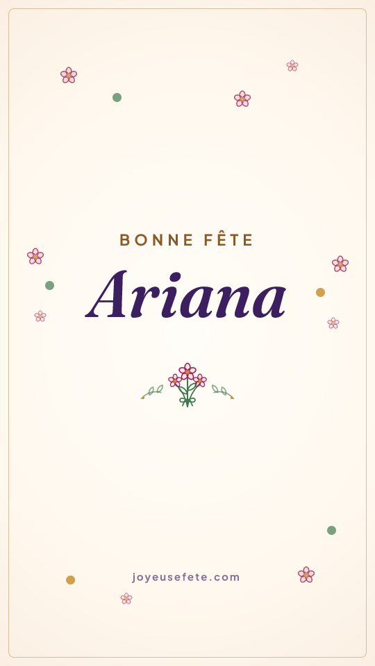 Image « Bonne fête Ariana » au format story