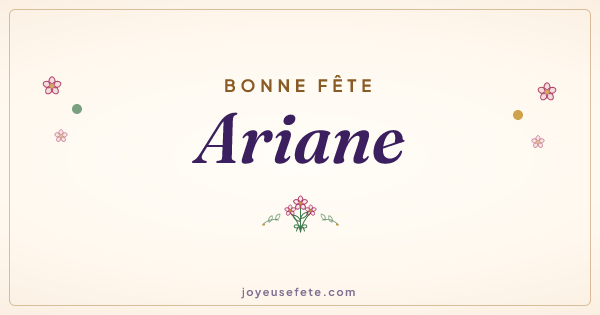 Image « Bonne fête Ariane » au format large