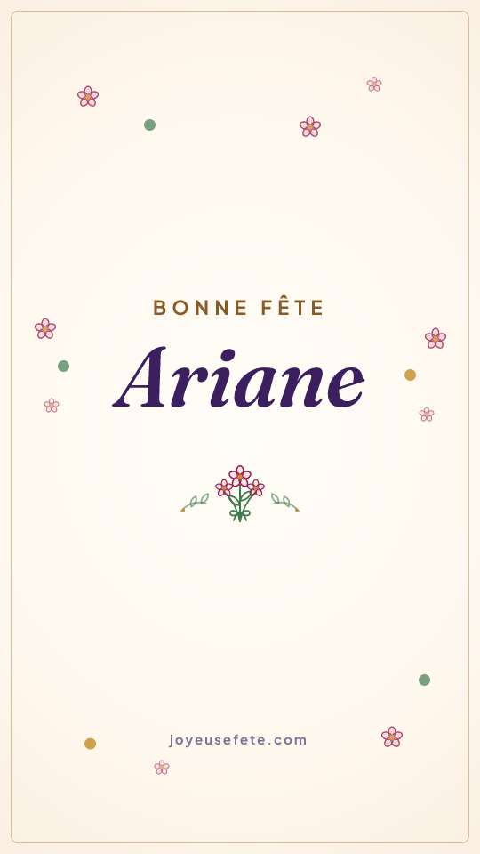 Image « Bonne fête Ariane » au format story