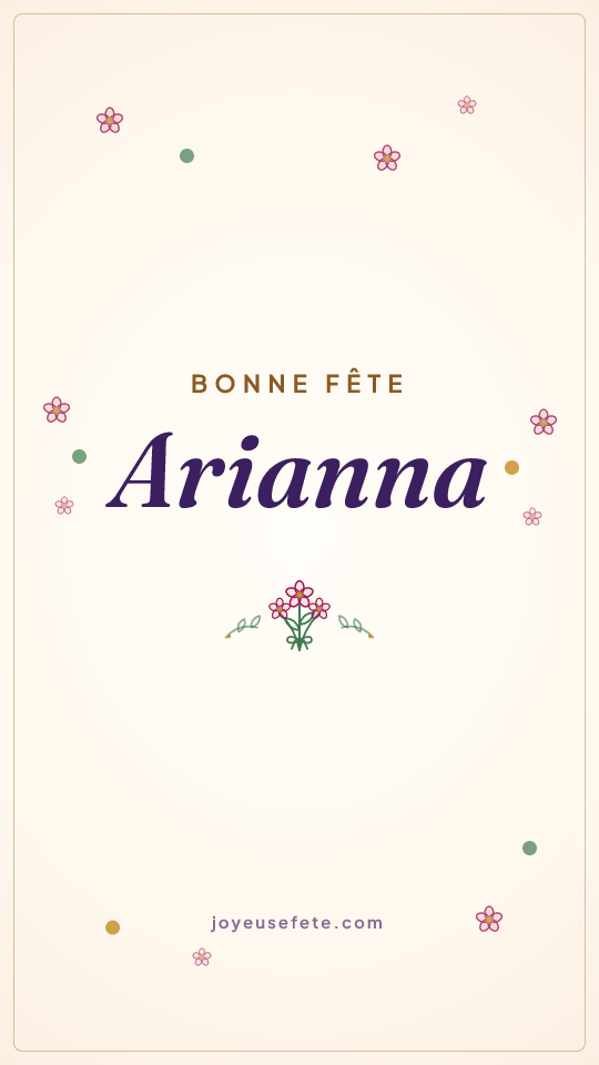 Image « Bonne fête Arianna » au format story