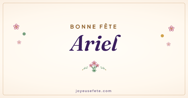 Image « Bonne fête Ariel » au format large