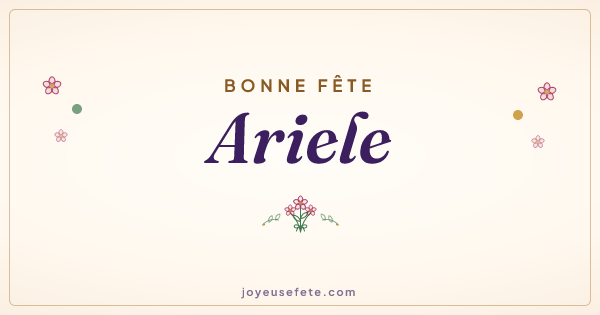 Image « Bonne fête Ariele » au format large