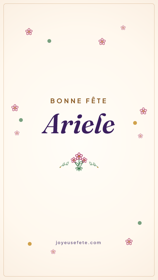 Image « Bonne fête Ariele » au format story
