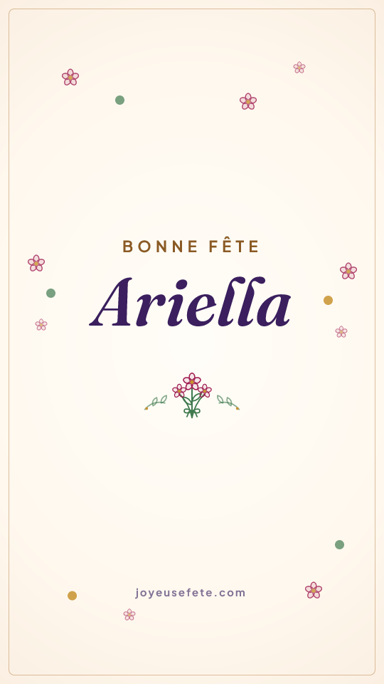 Image « Bonne fête Ariella » au format story