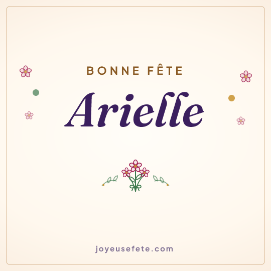 Image carrée « Bonne fête Arielle » pour WhatsApp