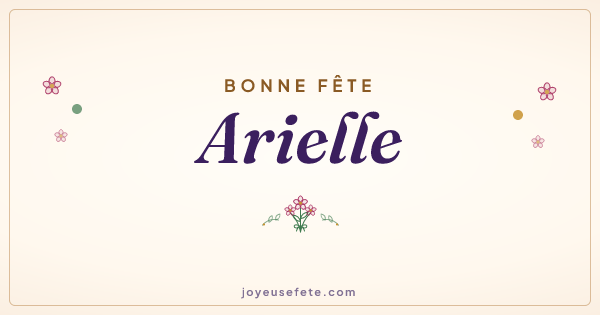 Image « Bonne fête Arielle » au format large