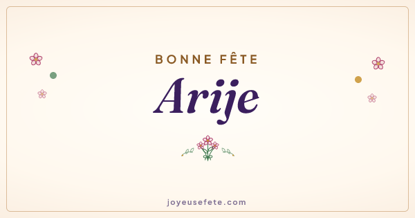 Image « Bonne fête Arije » au format large