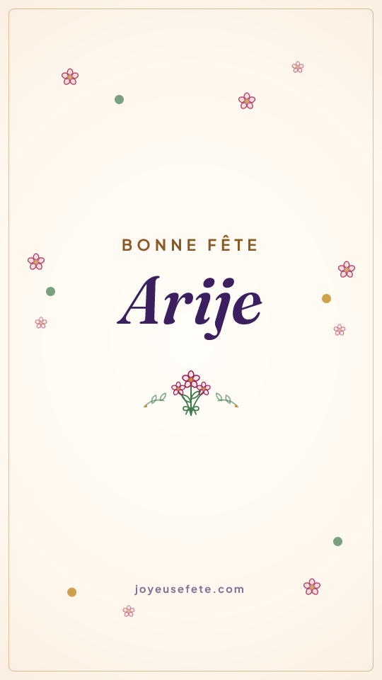 Image « Bonne fête Arije » au format story