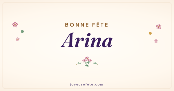 Image « Bonne fête Arina » au format large