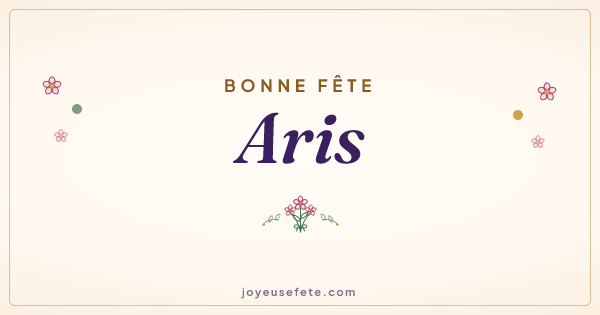 Image « Bonne fête Aris » au format large