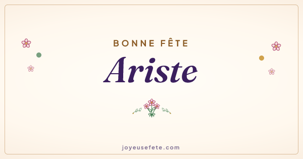Image « Bonne fête Ariste » au format large