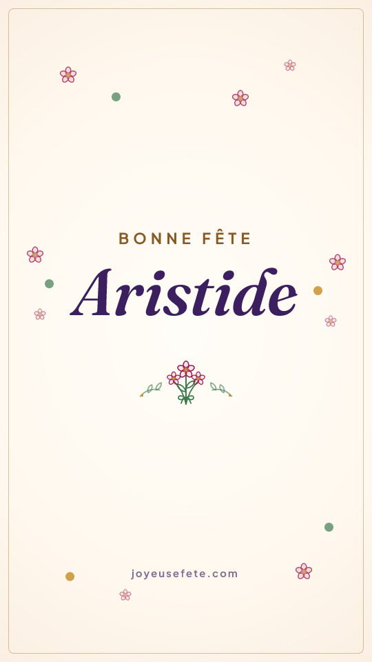 Image « Bonne fête Aristide » au format story