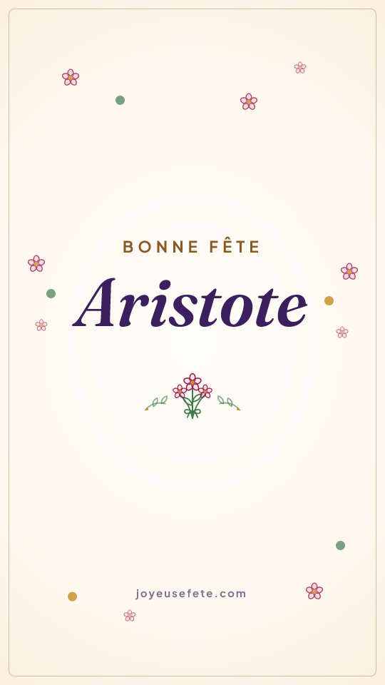 Image « Bonne fête Aristote » au format story