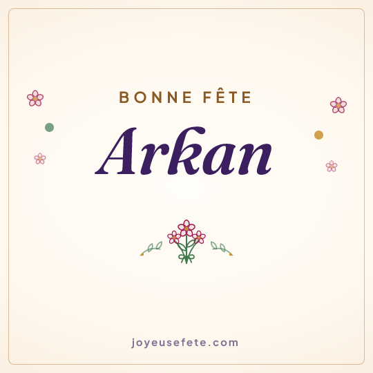 Image carrée « Bonne fête Arkan » pour WhatsApp