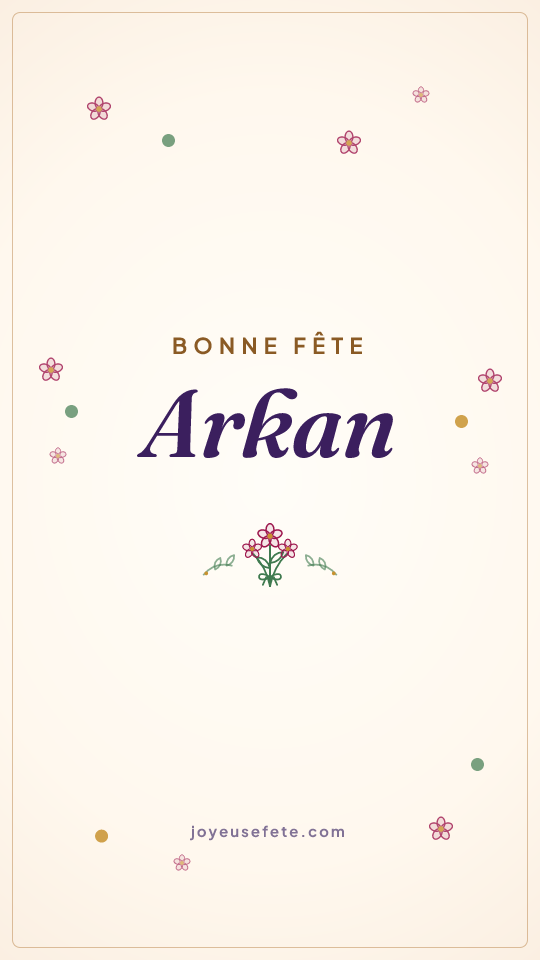 Image « Bonne fête Arkan » au format story