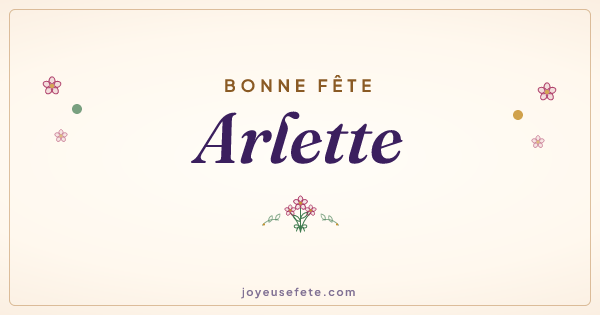 Image « Bonne fête Arlette » au format large